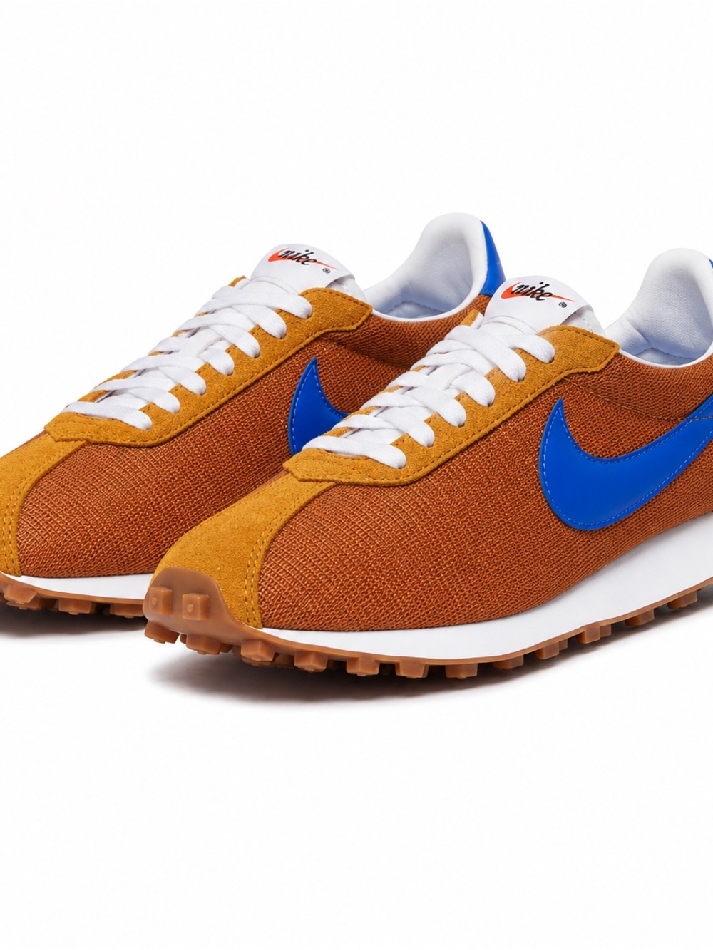 Nike Retro Runner in Rust Orange and Royal Blue
